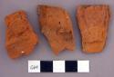 Brick, architectural, ceramic, orange fragments