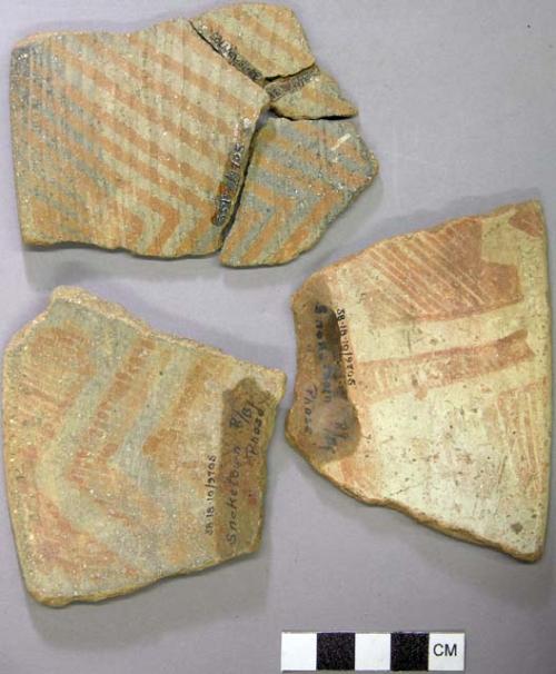 Snaketown red-on-buff potsherds