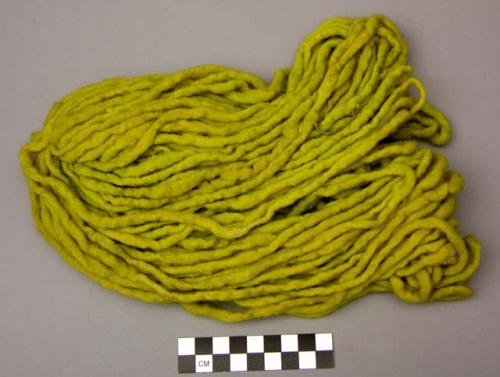 Skein of washed wool