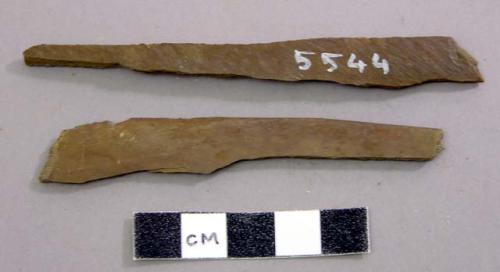 Fragments of bone for making awls