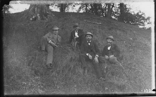 Prof. Putnam, Dr. Metz and two others on mound