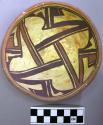 Bowl, polacca polychrome style c. int: linear design; ext: slipped, no design