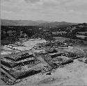 View of Structure 13 and Ball Court from the top of Structure 1