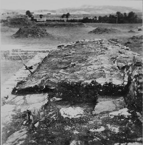 View of Narrow Trench Cut Across Center of Superstructure 23; Looking East