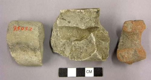 Fragments of stone pipes