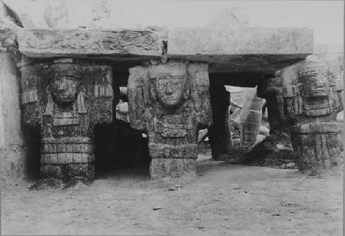 North end of altar at the Temple of Warriors