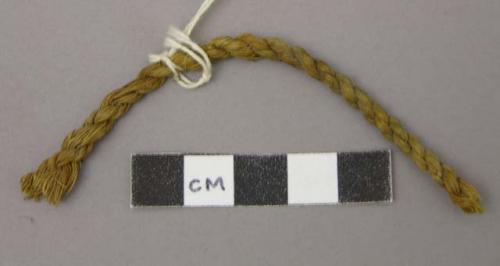 Short pieces of cordage - false plaits