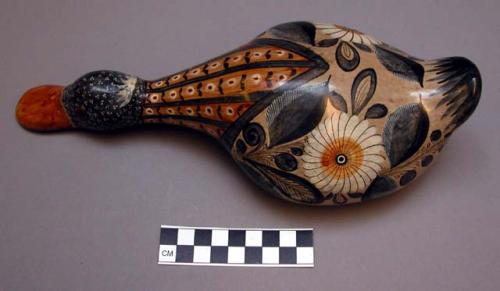 Polychrome pottery duck