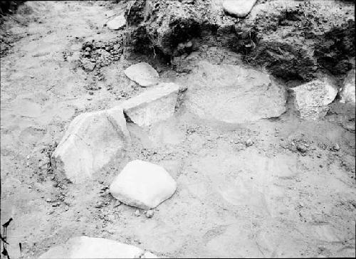 Wall of Room G, Showing Metates