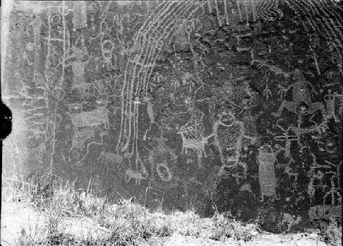 Detail of pictographs, Rochester Creek