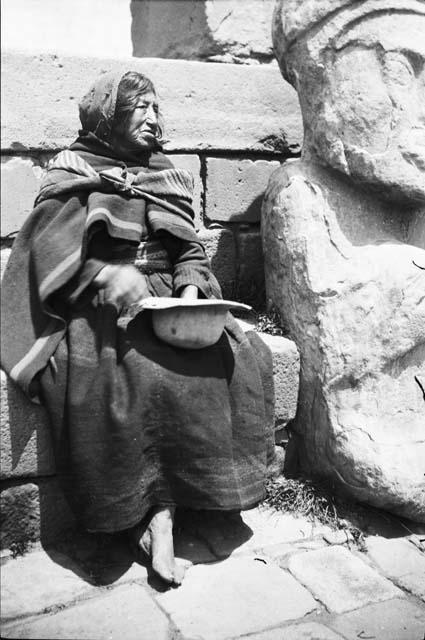 Woman at Lake Titicaca (Tiahuanaco)