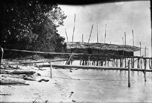 House on stilts over water