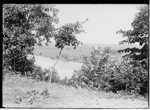 Cattaraugus Creek and valley from double-walled fort