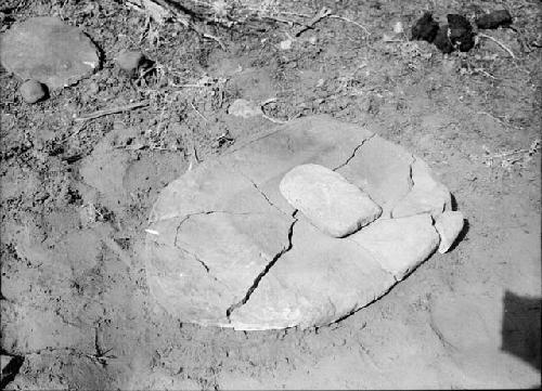 Mano and Metate From Floor of Room G