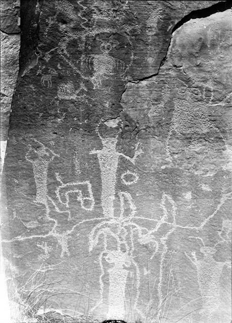 Detail of pictographs, Rochester Creek