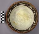 Bowl, polacca polychrome style c. int: curvilinear design; ext: slipped, no desi