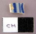 Ceramic, pearlware, sherd with blue design