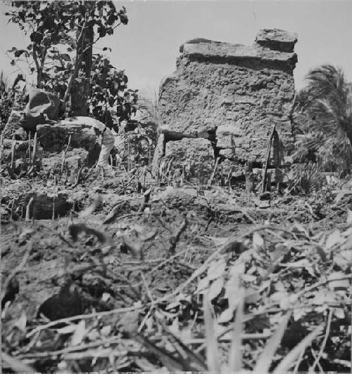 Front of small isolated temple at Puerto Morelos