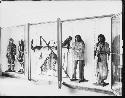 Eskimo and Paiute models on exhibit, Peabody Museum