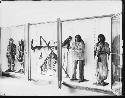 Eskimo and Paiute models on exhibit, Peabody Museum
