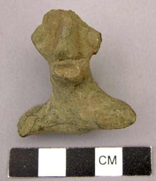 Ceramic figurine fragment, anthropomorphic bust