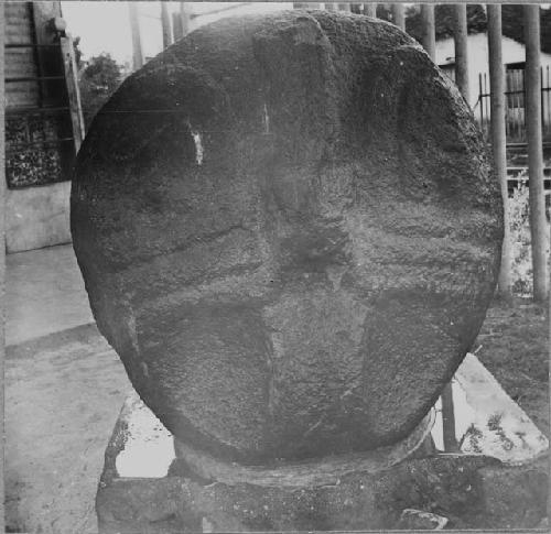 Carved stone disc at El Congo