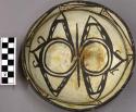 Bowl, polacca polychrome style c. int: zuni rain bird design; ext: slipped, no d