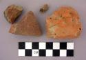 Brick, architectural, ceramic, fragments from NE corner, 50-54 cm down