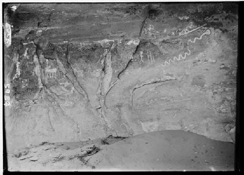 Cave 3 -- pictographs on back wall in small canyon