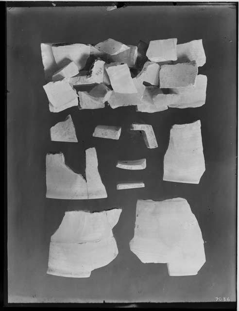 Fragments of Calcite vessels