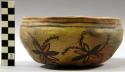 Bowl, polacca polychrome style c. int: splatter design; ext: plant & animal