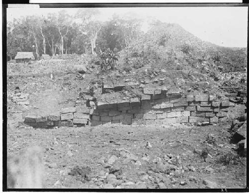 Mound 41 - outer wall of building in mound