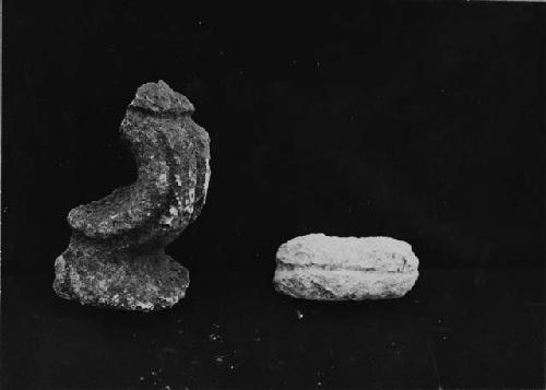 Carved stone rings: left, from H18a; right, from H18.