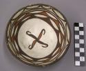 Bowl, polacca polychrome style c. int: curvilinear design; ext: slipped, no desi