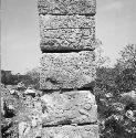 High Priest's Grave.  Glyphic inscription on East face of column