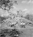 Str. Q-126, West excavations of stairway and shrine.