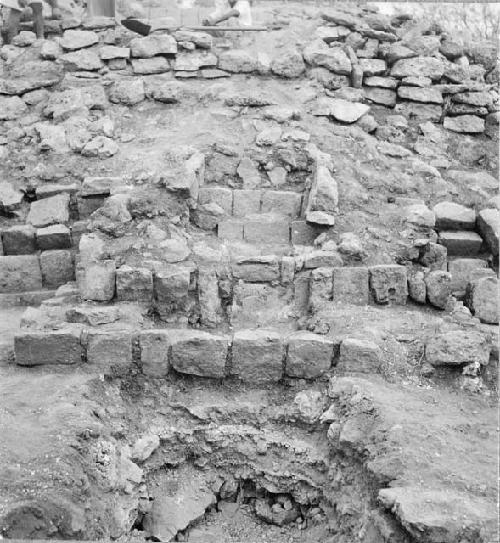 Beginning of trench through stairway shrine, Str. Q-126