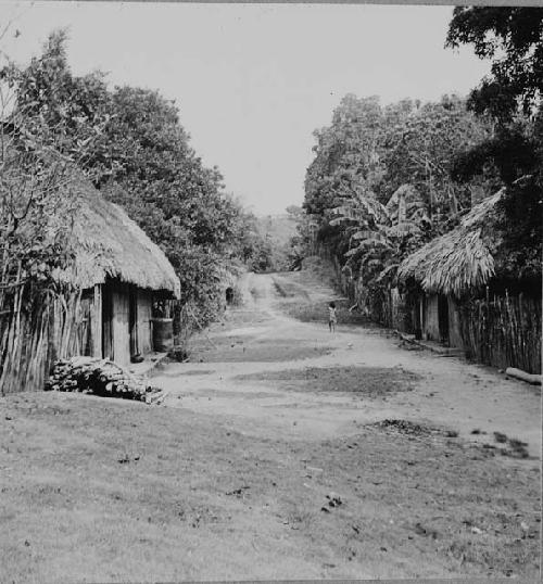 Street in Jonata; Note Main Mound just at End of Street