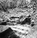 Shrine set in north stairway, Structure Q-88a