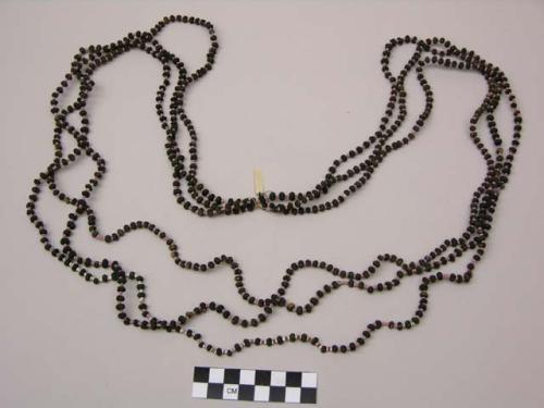 Seed and bead necklace or bandoleer