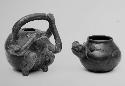 Two pottery vessels