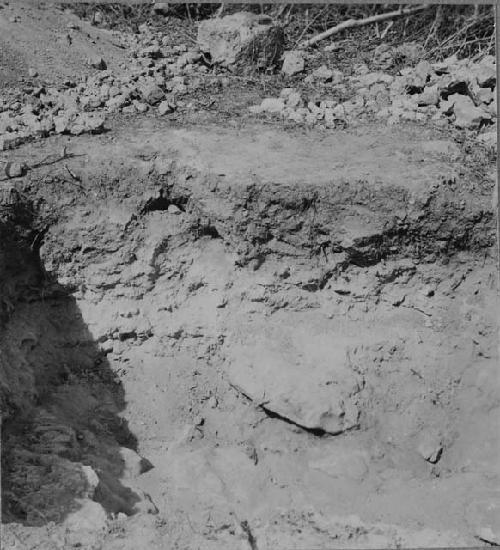 Pottery trench cut 1, terrace west of structure 7B2; north test; west edge