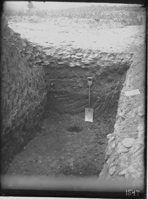 Large mound -- showing covering of stones