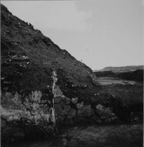 Structure 22; Ball Court; Detail of West End