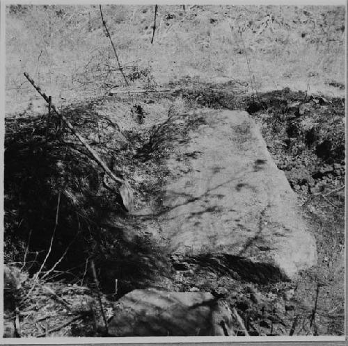 Fallen monument in part of Str. 10, Group A.