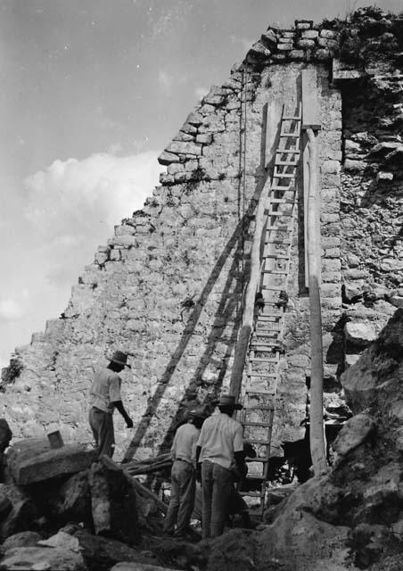 Main stairs at Monjas from west