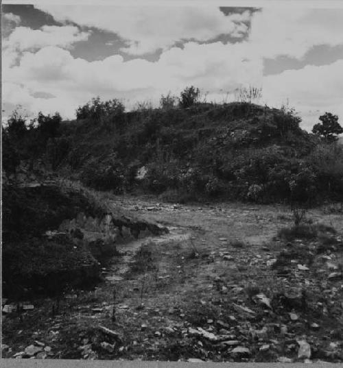 West End of Ball Court from North-West Corner of Mound 24