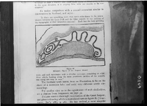 Plan of Serpent Mound by Mclean