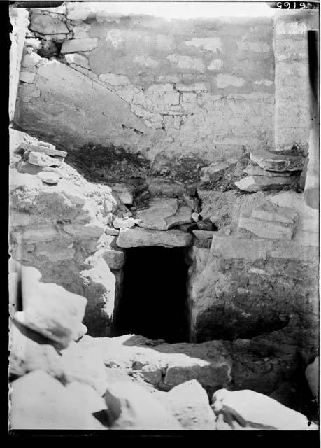 Flue and Entrance to Kiva H - Cliff Palace