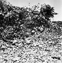 Close-up of northeast mound being destroyed for stones